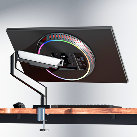 FlowArm Monochrome matte black monitor arm — image 1