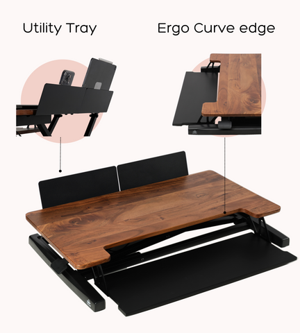 Flowlyf Wooden Standing Desk Converter Flowlyf Wooden Standing Desk Converter