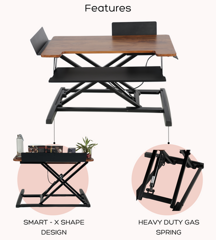 Flowlyf Wooden Standing Desk Converter Flowlyf Wooden Standing Desk Converter
