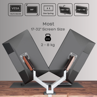 Dual Wooden FlowArm premium dual monitor arm — image 7