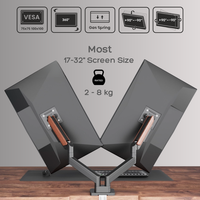 Dual Wooden FlowArm premium dual monitor arm — image 2