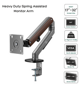 Wooden FlowArm gas-spring monitor arm — image 3
