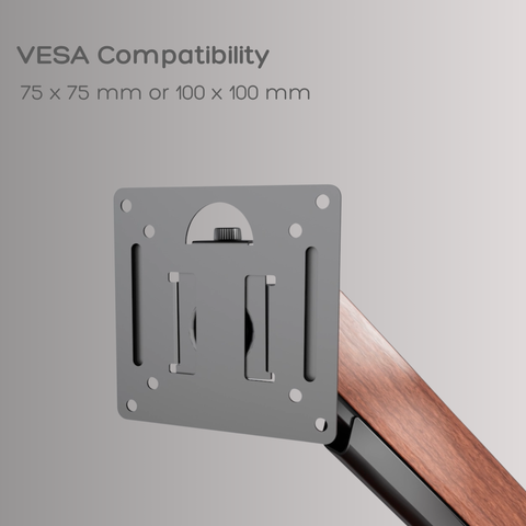 Dual Wooden FlowArm premium dual monitor arm — image 3