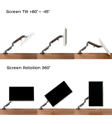 Wooden FlowArm gas-spring monitor arm — image 4