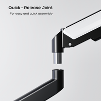 FlowArm Monochrome matte black monitor arm — image 5