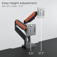 Dual Wooden FlowArm premium dual monitor arm — image 4