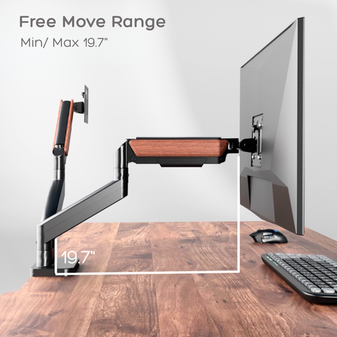Dual Wooden FlowArm premium dual monitor arm — image 5