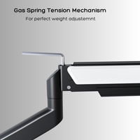 FlowArm Monochrome matte black monitor arm — image 6