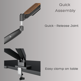 Dual Wooden FlowArm premium dual monitor arm — image 14