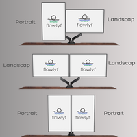 Dual Wooden FlowArm premium dual monitor arm — image 12
