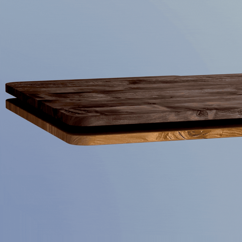 Solid acacia wood top